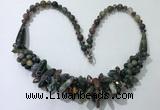 CGN467 22 inches chinese crystal & Indian agate beaded necklaces