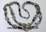 CGN548 23.5 inches striped agate gemstone beaded necklaces