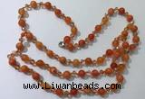 CGN654 22 inches chinese crystal & striped agate beaded necklaces