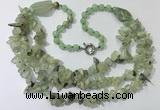 CGN672 22 inches stylish prehnite beaded necklaces wholesale