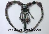 CGN815 19.5 inches chinese crystal & Indian agate statement necklaces