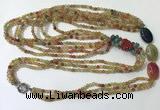 CGN851 30 inches trendy agate long beaded necklaces