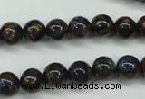 CGO162 15.5 inches 8mm round gold blue color stone beads