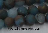 CGO258 15.5 inches 10mm round matte gold multi-color stone beads