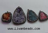 CGP1543 35*40mm - 45*70mm freeform druzy agate pendants