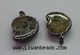 CGP1559 25*30mm - 28*35mm ammonite pendants wholesale