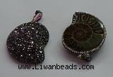 CGP1560 30*36mm - 35*45mm ammonite pendants wholesale