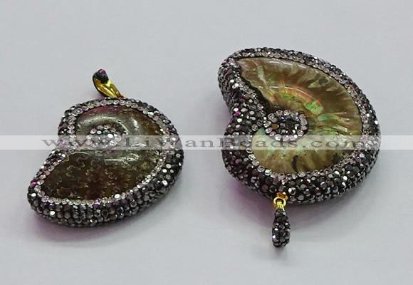 CGP1561 20*28mm - 25*35mm ammonite pendants wholesale