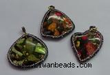 CGP1564 45*50mm freeform sea sediment jasper pendants