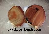 CGP2012 30*50mm - 50*80mm freeform agate slab pendants wholesale