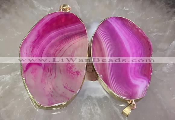 CGP2014 30*50mm - 50*80mm freeform agate slab pendants wholesale