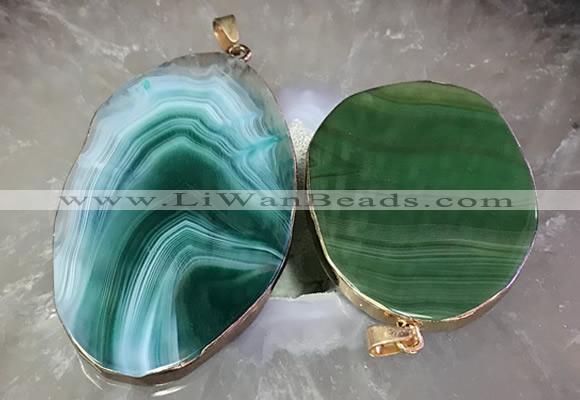 CGP2017 30*50mm - 50*80mm freeform agate slab pendants wholesale