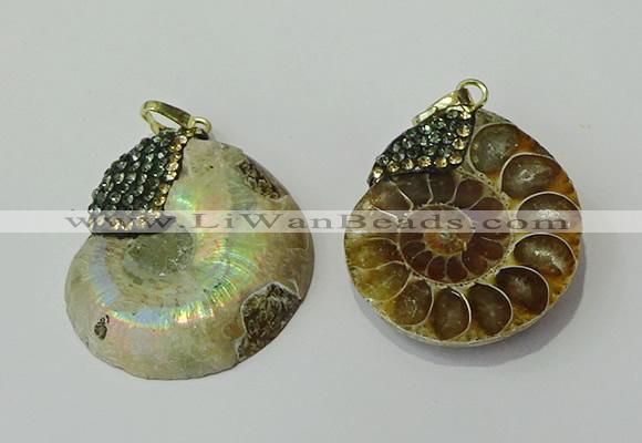 CGP271 25*30mm - 30*35mm ammonite pendants wholesale