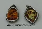 CGP276 28*40mm - 30*45mm freeform synthetic amber pendants