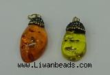 CGP278 20*35mm - 22*40mm freeform synthetic amber pendants