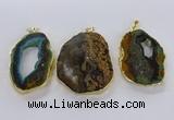 CGP3012 35*45mm - 40*50mm freeform opal gemstone pendants