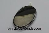 CGP3040 45*65mm - 45*70mm oval druzy agate pendants