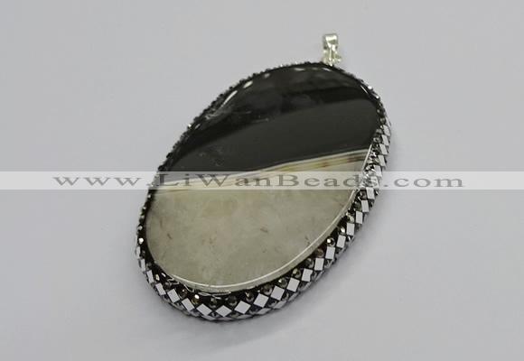 CGP3040 45*65mm - 45*70mm oval druzy agate pendants