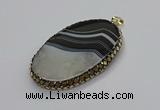 CGP3041 45*65mm - 45*70mm oval druzy agate pendants