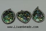 CGP311 35*45mm - 40*40mm abalone shell pendants wholesale