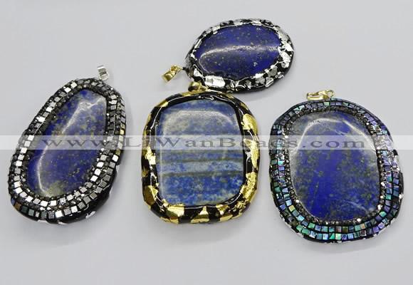 CGP3148 30*45mm - 45*65mm freeform lapis lazuli pendants