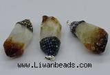 CGP3208 25*45mm - 28*50mm nuggets citrine gemstone pendants