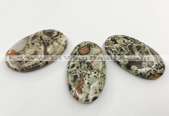 CGP3535 32*55mm - 35*58mm oval ocean agate slab pendants