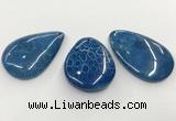 CGP3548 32*42mm - 35*55mm flat teardrop chrysanthemum agate slab pendants