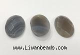 CGP3580 32*45mm faceted oval agate pendants wholesale