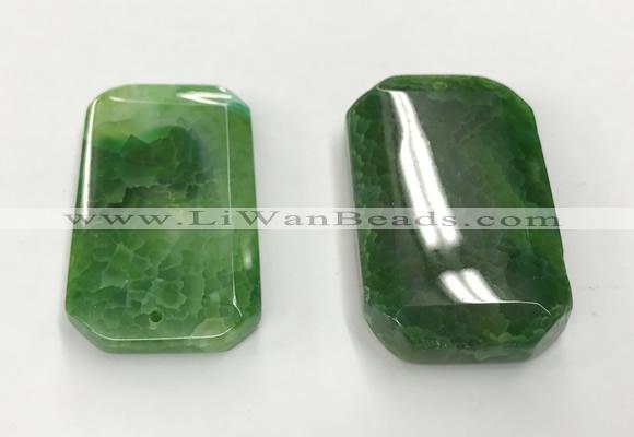 CGP3600 35*55mm faceted octagonal agate pendants wholesale