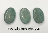 CGP3614 35*60mm oval amazonite gemstone pendants wholesale