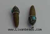 CGP409 10*45mm - 15*50mm bullet sea urchin shell pendants