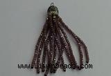 CGP426 2*3mm faceted rondelle handmade chinese crystal tassel pendants