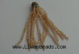 CGP435 2*3mm faceted rondelle handmade chinese crystal tassel pendants