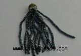 CGP440 2*3mm faceted rondelle handmade chinese crystal tassel pendants