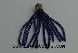 CGP444 2*3mm faceted rondelle handmade chinese crystal tassel pendants