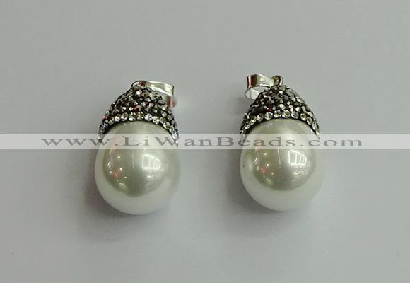 CGP455 15*25mm - 15*30mm teardrop pearl shell pendants wholesale