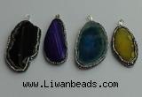 CGP539 25*50mm - 35*65mm freeform agate pendants wholesale