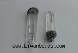 CGP713 16*55mm - 18*75mm sticks white crystal pendants