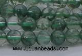 CGQ511 15.5 inches 6mm round matte imitation green phantom quartz beads