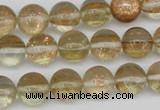 CGQ52 15.5 inches 10mm round gold sand quartz beads wholesale