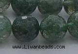 CGQ526 15.5 inches 16mm faceted round imitation green phantom quartz beads