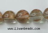 CGQ61 15.5 inches 14mm round gold sand quartz beads wholesale