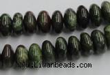 CGR05 16 inches 6*12mm rondelle green rain forest stone beads wholesale