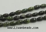 CGR06 16 inches 4*6mm rice green rain forest stone beads wholesale