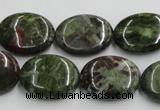 CGR11 16 inches 15*20mm oval green rain forest stone beads wholesale