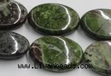 CGR12 16 inches 22*30mm oval green rain forest stone beads wholesale