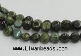 CGR14 16 inches 6mm flat round green rain forest stone beads wholesale