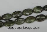 CGR27 15.5 inches 8*12mm oval green rain forest stone beads