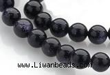 CGS01 15 inches 8mm round blue goldstone beads Wholesale